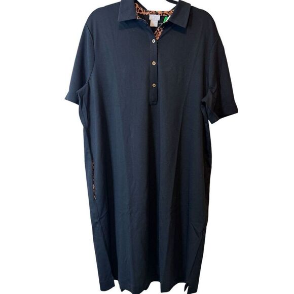 CHICO'S NWT $119 Knit Placket & Collar Leopard Dress Size 3 US 16 / 18 / XL - Picture 8 of 8